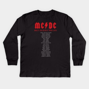 MC/DC Multi-Universe Tour Kids Long Sleeve T-Shirt